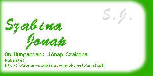 szabina jonap business card